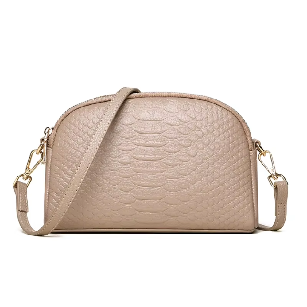 Malin Krokmönstrad Mini Crossbody Väska