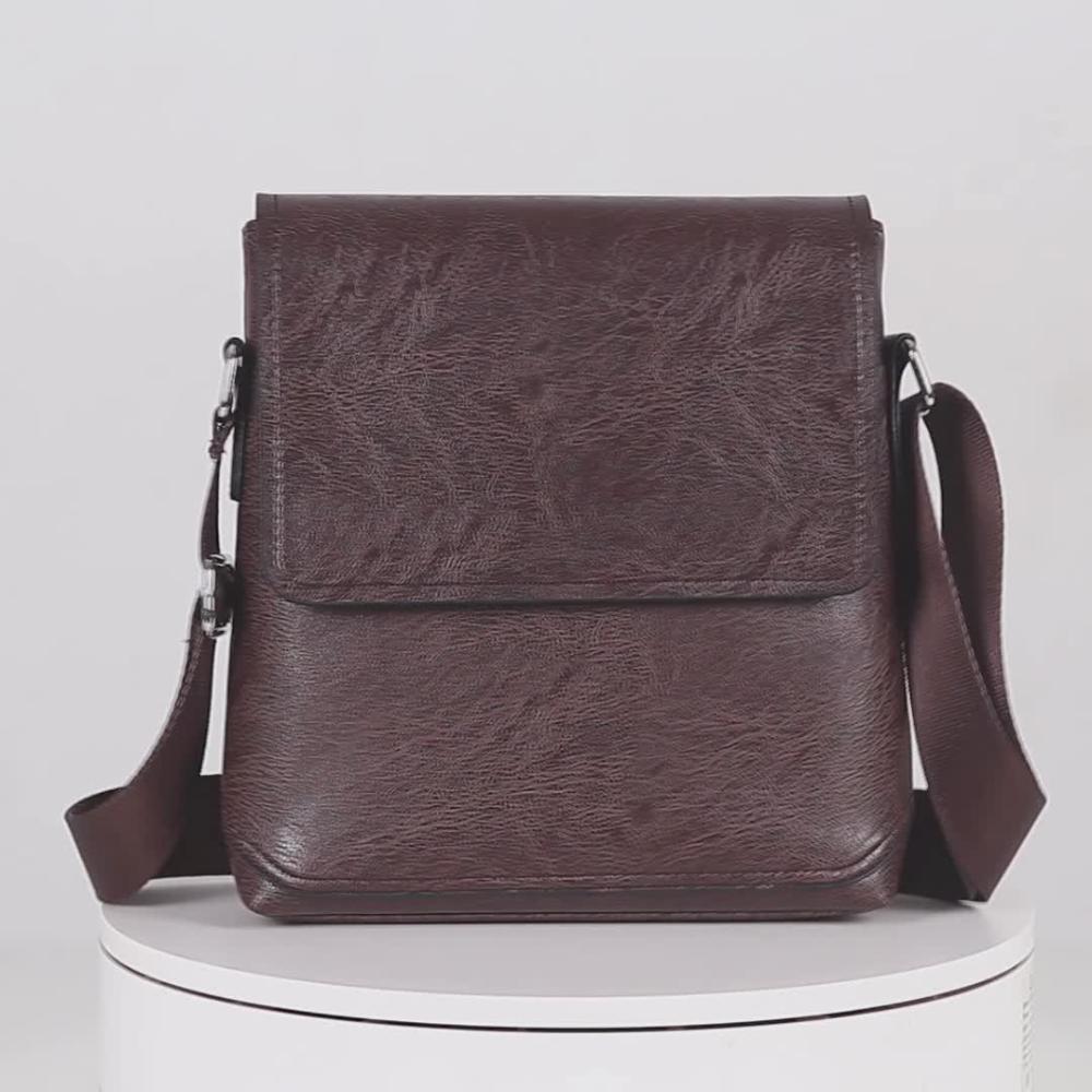 Arvid Vertikal Läder Crossbody