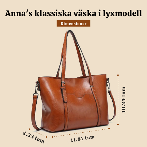 Anna's lyxklassiska | Faux läder axelväska