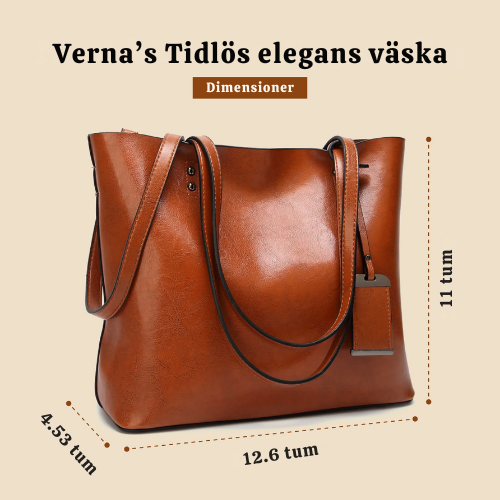 Verna’s tidlösa elegans | Vintage läder axelhandväska