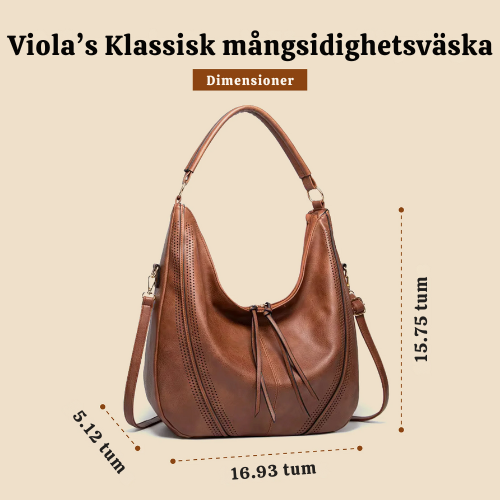 Viola’s klassiska mångsidighet | Vintage läderväska