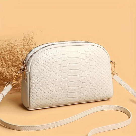 Malin Krokmönstrad Mini Crossbody Väska